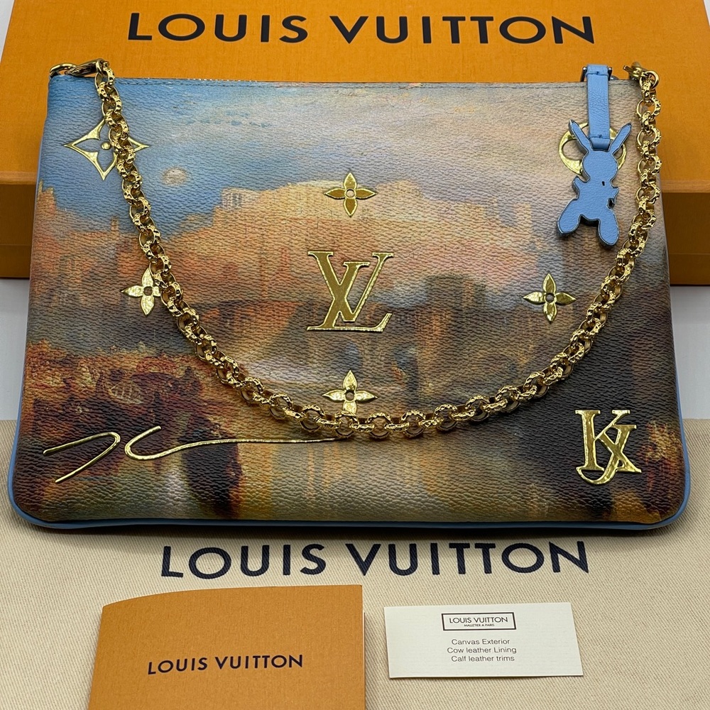 Louis Vuitton Jeff Koons Masters Turner Pochette Clutch Chain Shoulder Bag Rare - Picture 3 of 16